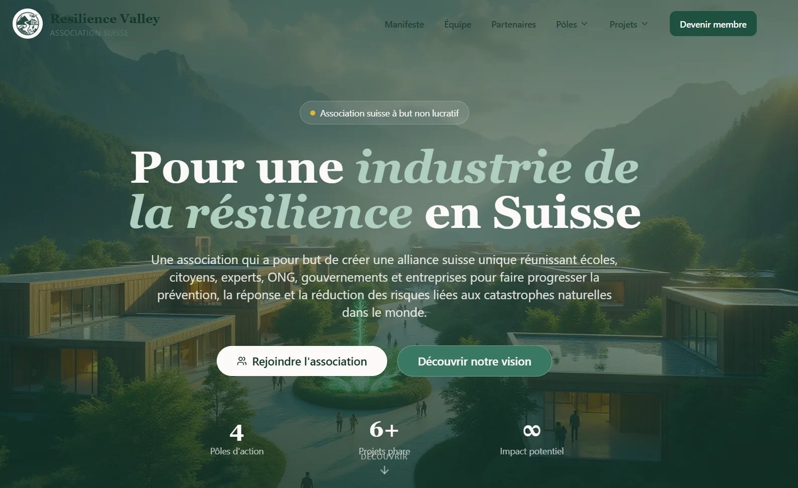 Aperçu du site Resilience Valley